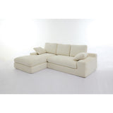 Minimalist Modular L-Shape Sectional Sofa Upholstered Sleeper Sofa with Chaise, Installation-Free Sofa
