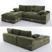 Minimalist Modular L-Shape Sectional Sofa Upholstered Sleeper Sofa with Chaise, Installation-Free Sofa