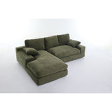 Minimalist Modular L-Shape Sectional Sofa Upholstered Sleeper Sofa with Chaise, Installation-Free Sofa