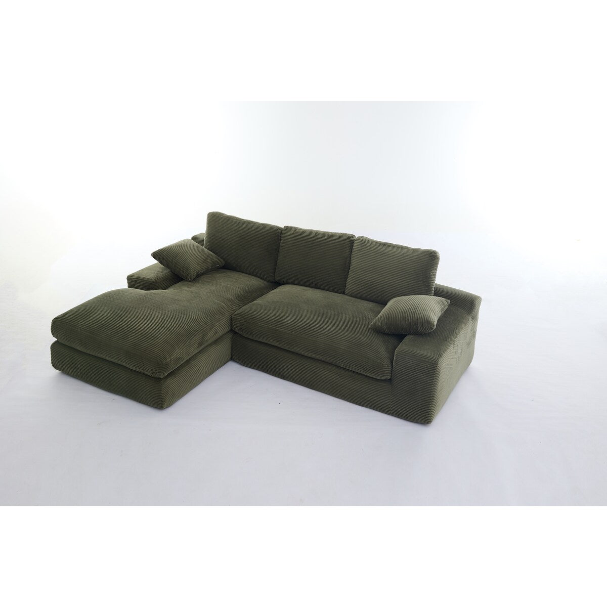 Minimalist Modular L-Shape Sectional Sofa Upholstered Sleeper Sofa with Chaise, Installation-Free Sofa