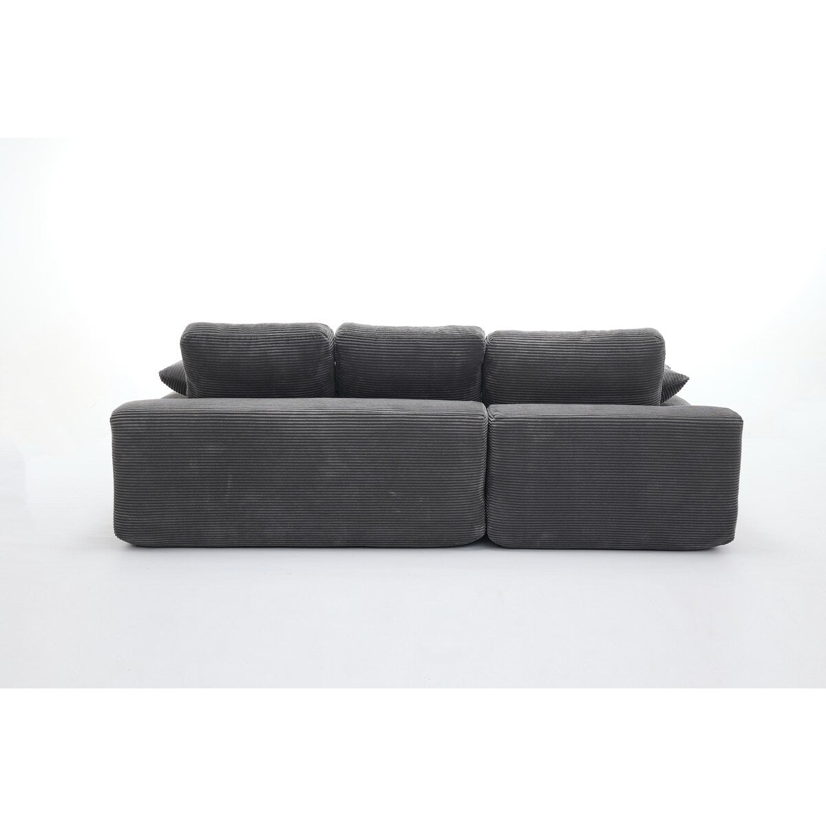 Minimalist Modular L-Shape Sectional Sofa Upholstered Sleeper Sofa with Chaise, Installation-Free Sofa