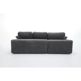 Minimalist Modular L-Shape Sectional Sofa Upholstered Sleeper Sofa with Chaise, Installation-Free Sofa