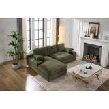 Minimalist Modular L-Shape Sectional Sofa Upholstered Sleeper Sofa with Chaise, Installation-Free Sofa