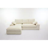 Minimalist Modular L-Shape Sectional Sofa Upholstered Sleeper Sofa with Chaise, Installation-Free Sofa