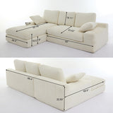 Minimalist Modular L-Shape Sectional Sofa Upholstered Sleeper Sofa with Chaise, Installation-Free Sofa