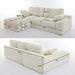 Minimalist Modular L-Shape Sectional Sofa Upholstered Sleeper Sofa with Chaise, Installation-Free Sofa