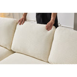 Minimalist Modular L-Shape Sectional Sofa Upholstered Sleeper Sofa with Chaise, Installation-Free Sofa