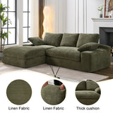Minimalist Modular L-Shape Sectional Sofa Upholstered Sleeper Sofa with Chaise, Installation-Free Sofa
