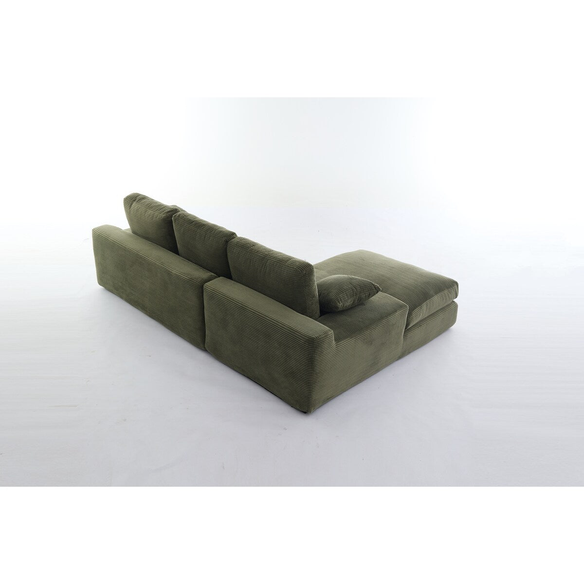 Minimalist Modular L-Shape Sectional Sofa Upholstered Sleeper Sofa with Chaise, Installation-Free Sofa
