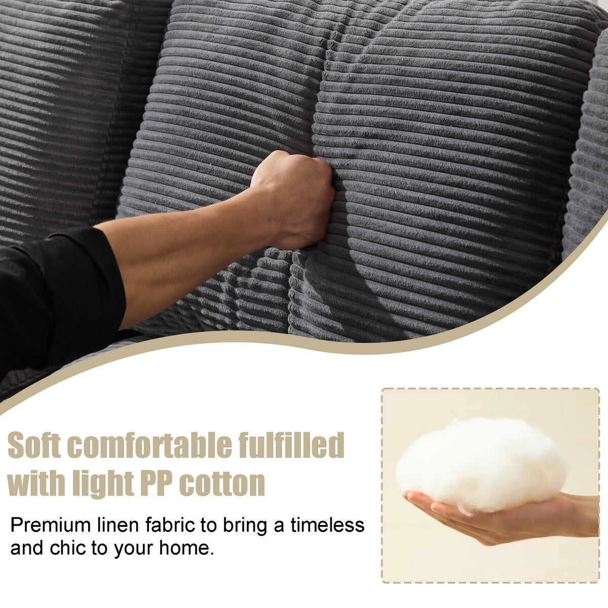 Minimalist Modular L-Shape Sectional Sofa Upholstered Sleeper Sofa with Chaise, Installation-Free Sofa