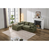 Minimalist Modular L-Shape Sectional Sofa Upholstered Sleeper Sofa with Chaise, Installation-Free Sofa