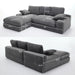 Minimalist Modular L-Shape Sectional Sofa Upholstered Sleeper Sofa with Chaise, Installation-Free Sofa