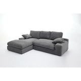 Minimalist Modular L-Shape Sectional Sofa Upholstered Sleeper Sofa with Chaise, Installation-Free Sofa