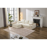 Minimalist Modular L-Shape Sectional Sofa Upholstered Sleeper Sofa with Chaise, Installation-Free Sofa