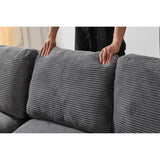 Minimalist Modular L-Shape Sectional Sofa Upholstered Sleeper Sofa with Chaise, Installation-Free Sofa