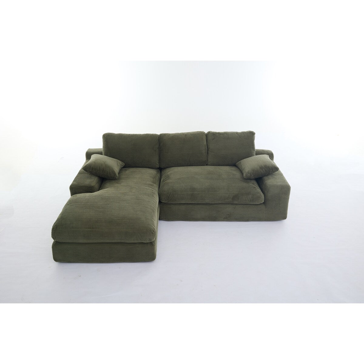 Minimalist Modular L-Shape Sectional Sofa Upholstered Sleeper Sofa with Chaise, Installation-Free Sofa