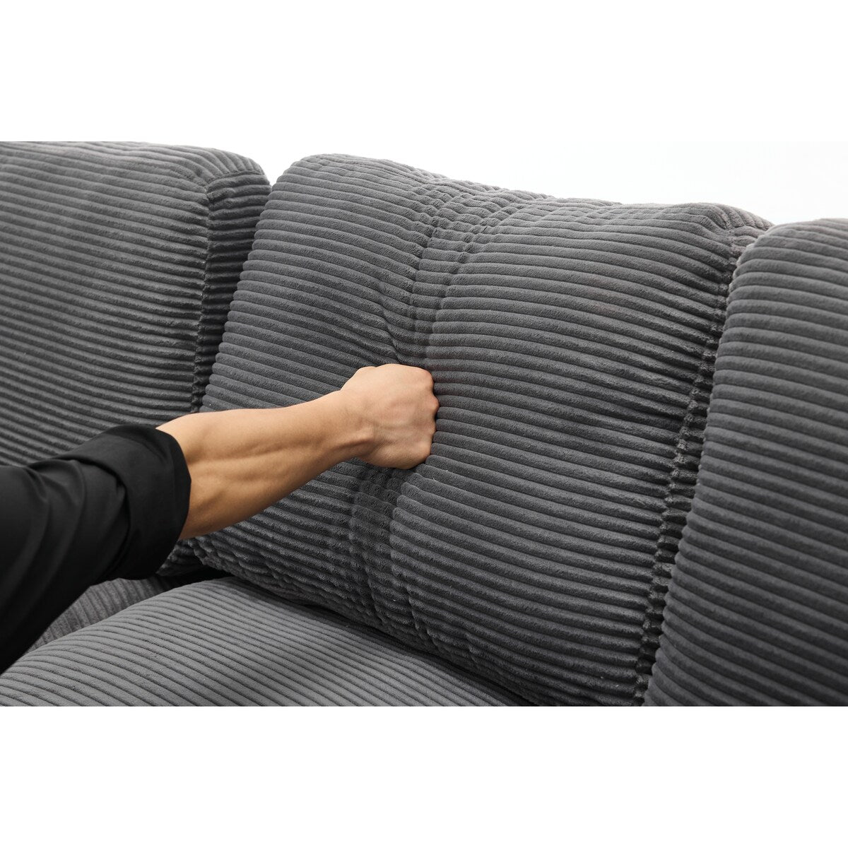 Minimalist Modular L-Shape Sectional Sofa Upholstered Sleeper Sofa with Chaise, Installation-Free Sofa