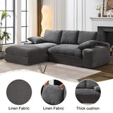 Minimalist Modular L-Shape Sectional Sofa Upholstered Sleeper Sofa with Chaise, Installation-Free Sofa