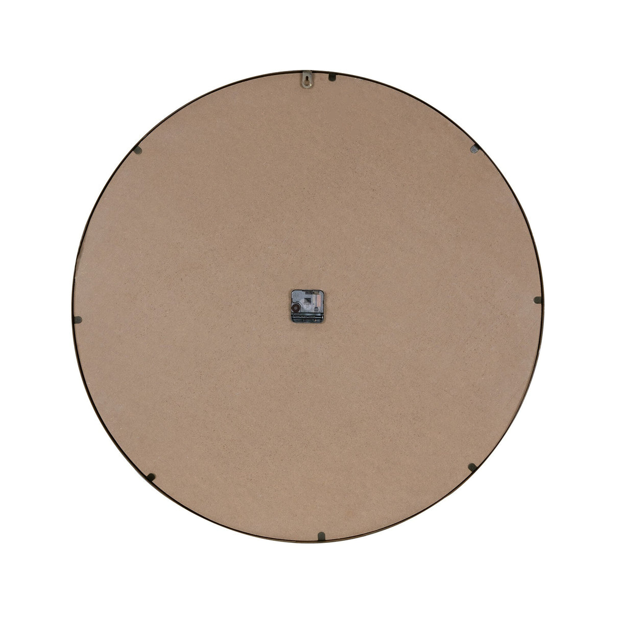 HomeRoots 32" Circle White and Gold Metal Analog Wall Clock