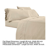 Minka 4 Piece Twin Bed Sheet Set, Soft Antimicrobial Microfiber, Beige