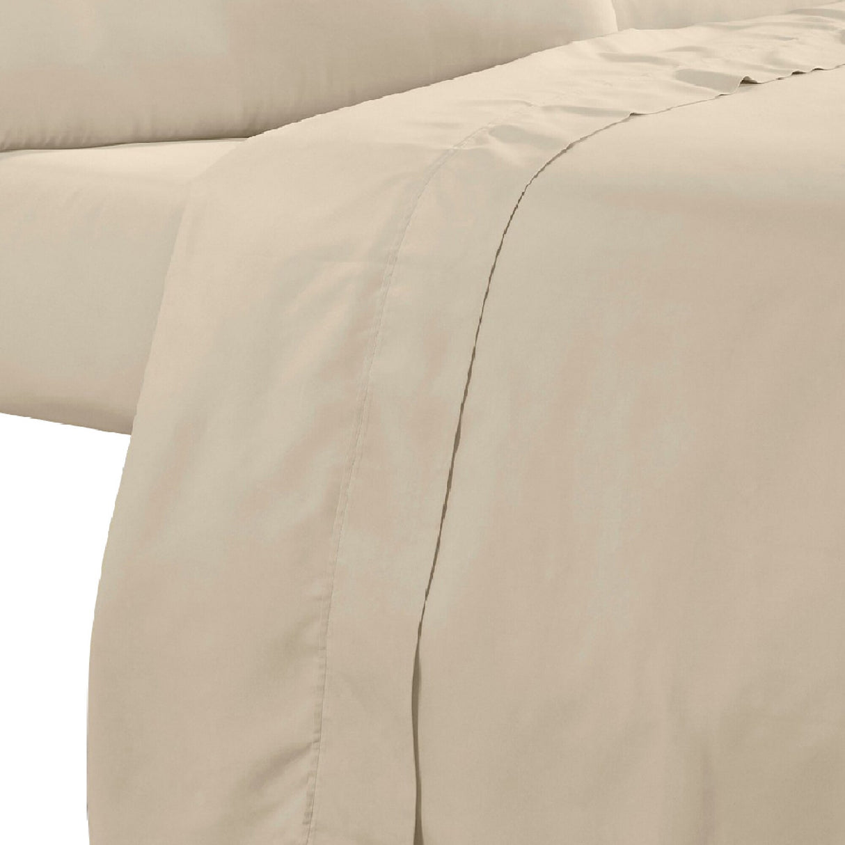 Minka 4 Piece Twin Bed Sheet Set, Soft Antimicrobial Microfiber, Beige