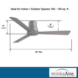 Minka Aire Simple Flush 52-Inch Ceiling Fan
