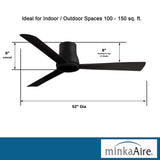 Minka Aire Simple Flush 52-Inch Ceiling Fan