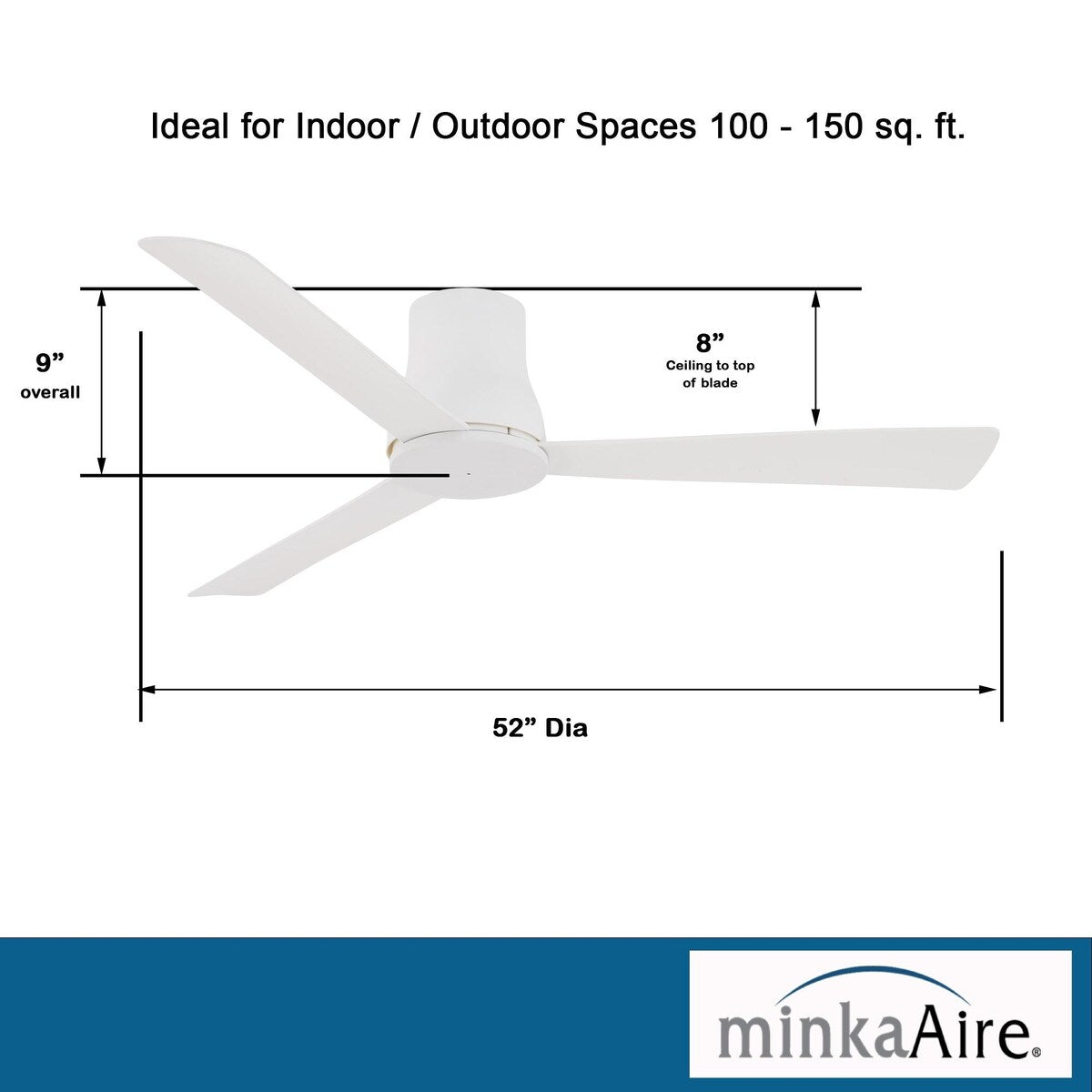 Minka Aire Simple Flush 52-Inch Ceiling Fan