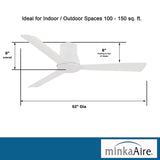 Minka Aire Simple Flush 52-Inch Ceiling Fan