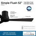 Minka Aire Simple Flush 52-Inch Ceiling Fan