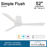 Minka Aire Simple Flush 52-Inch Ceiling Fan
