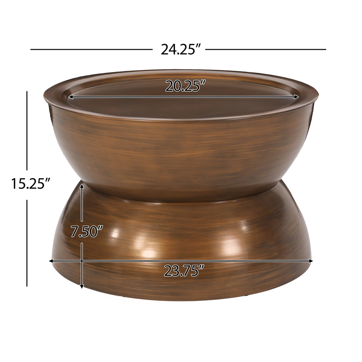 Minkler Iron Hourglass Coffee Table by Christopher Knight Home