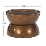 Minkler Iron Hourglass Coffee Table by Christopher Knight Home
