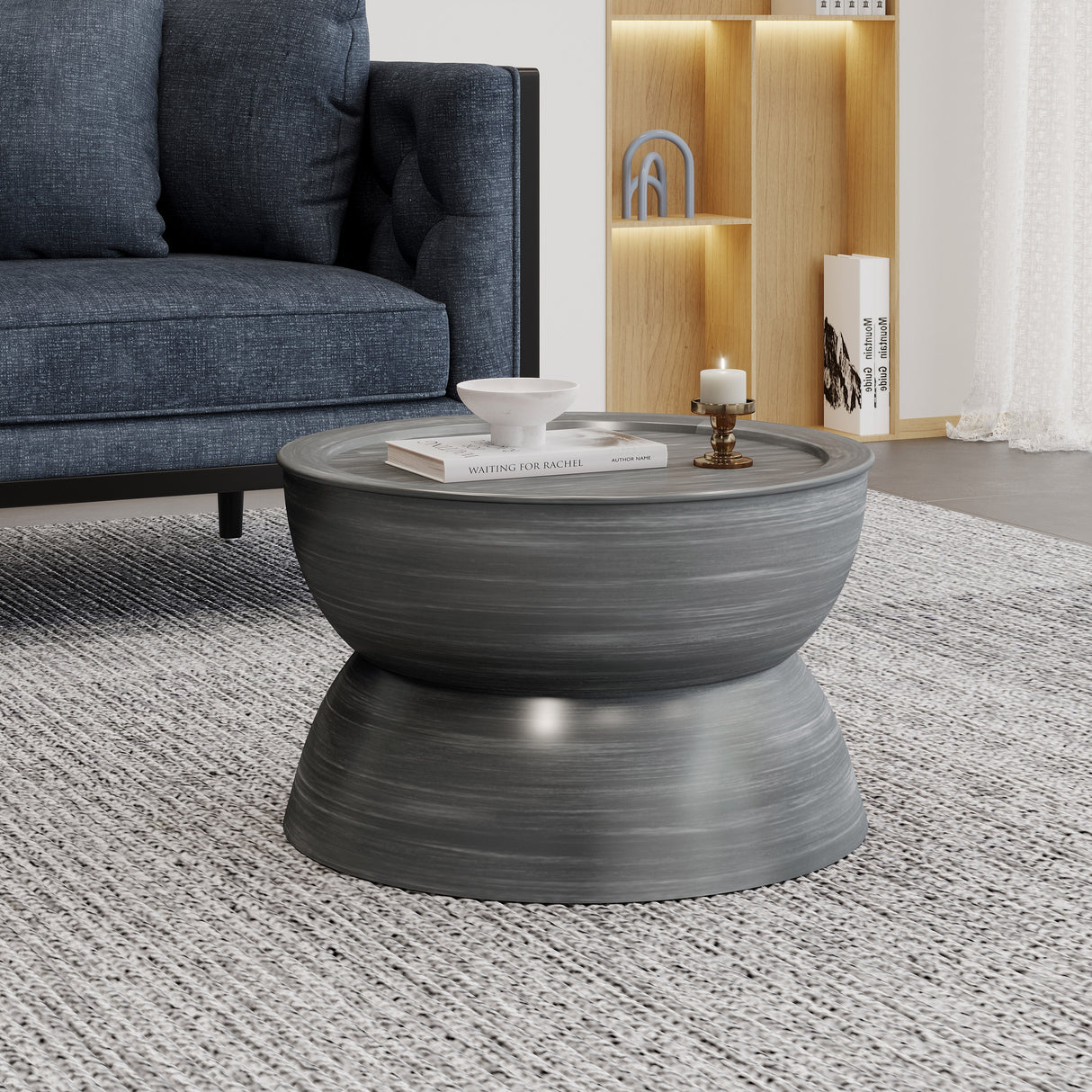 Minkler Iron Hourglass Coffee Table by Christopher Knight Home