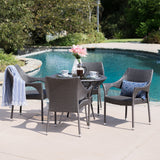 Mirage Outdoor 5-piece Wicker Dining Set by Christopher Knight Home