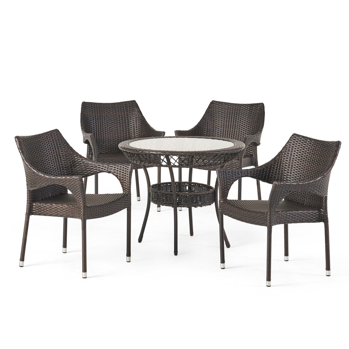 Mirage Outdoor 5-piece Wicker Dining Set by Christopher Knight Home