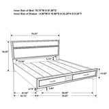 Miranda 4-piece Platform Storage Bedroom Set White