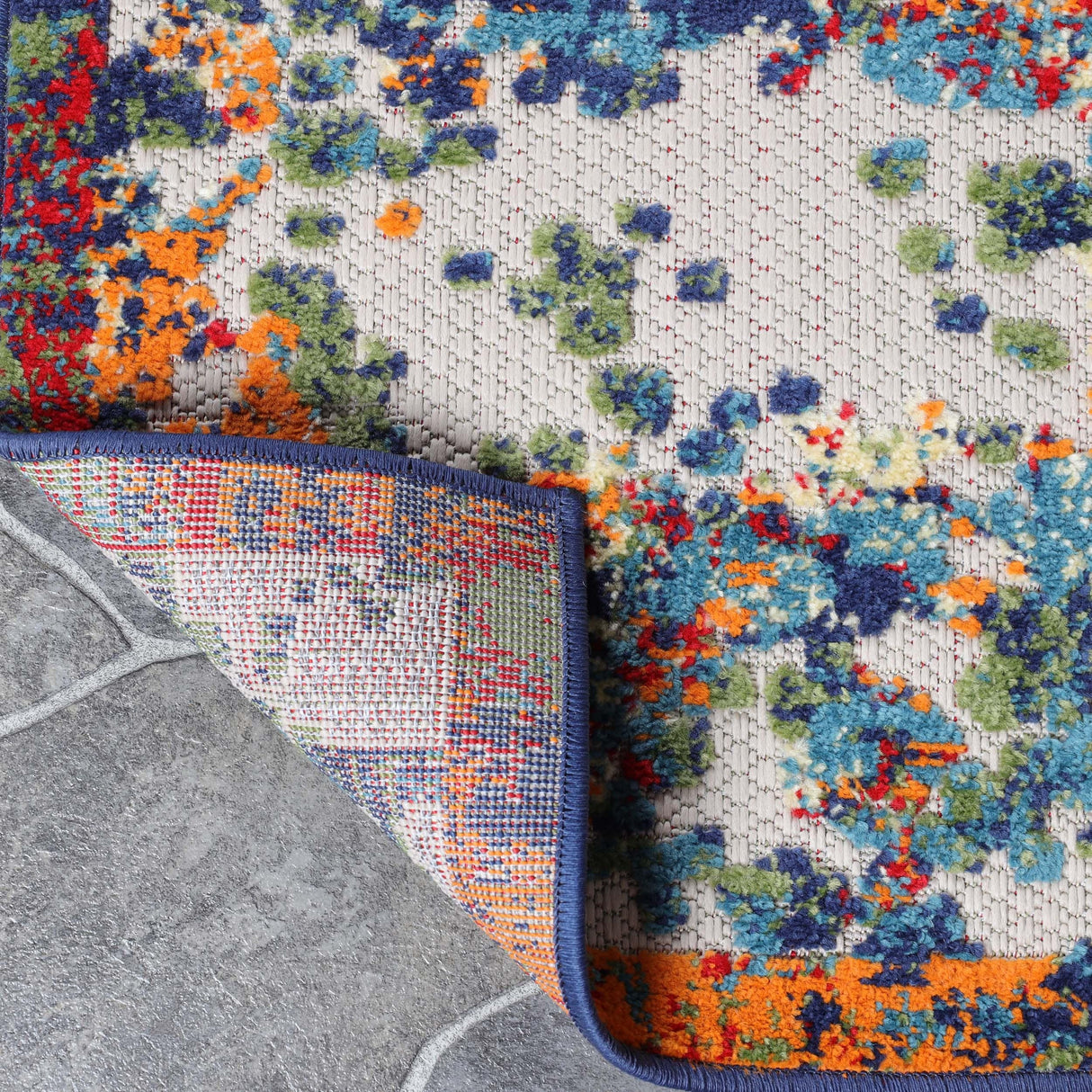 Superior Abstract Splatter Modern Indoor Outdoor Runner or Area Rug