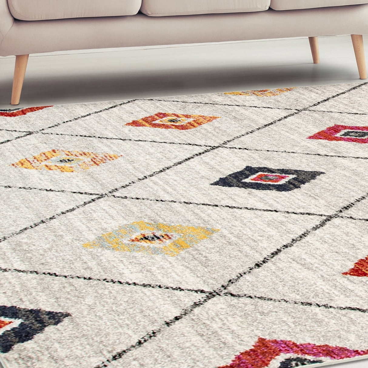 Superior Anton Modern Geometric Lattice Area Rug