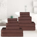 Superior Cotton 12-Piece Solid and Checkered Border Towel Set