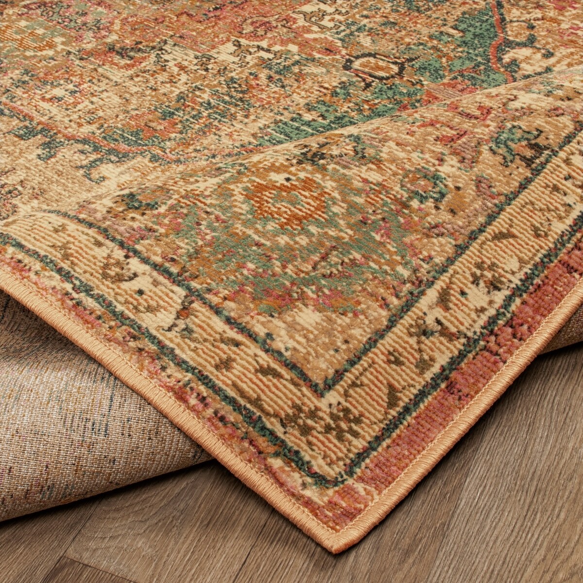 Superior Hestia Traditional Floral Medallion Indoor Area Rug
