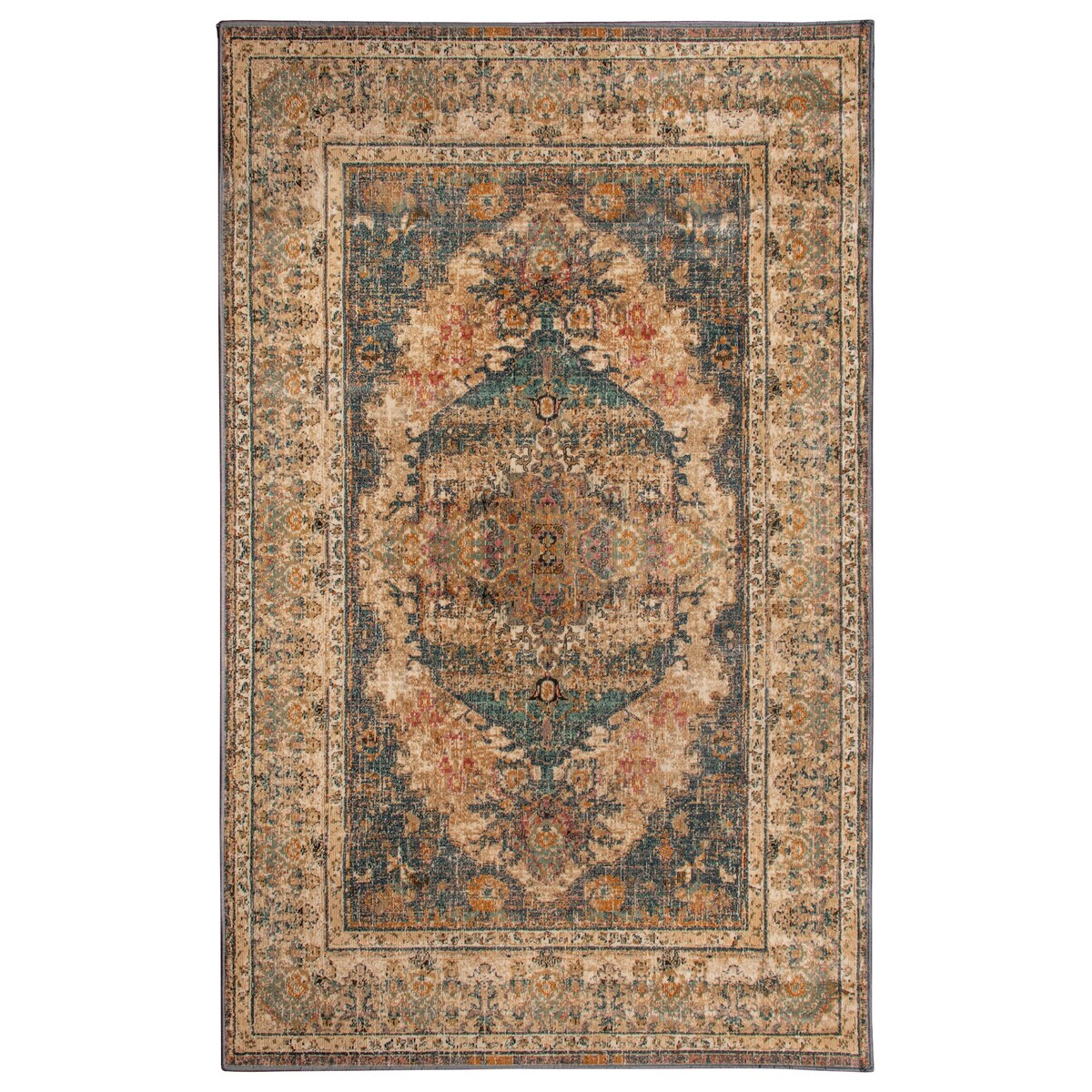 Superior Hestia Traditional Floral Medallion Indoor Area Rug