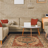 Superior Hestia Traditional Floral Medallion Indoor Area Rug