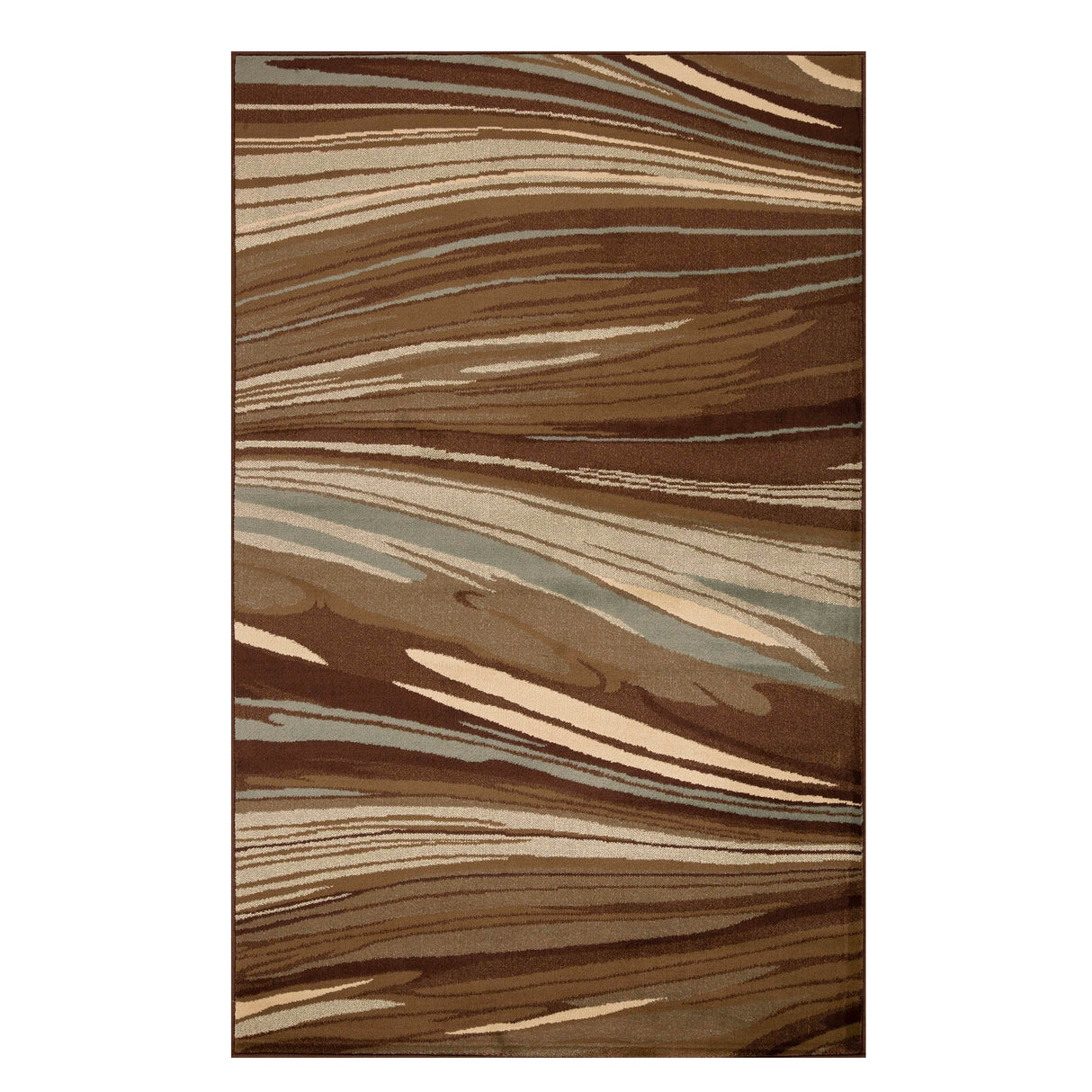 Superior Modern Abstract MultiColored Power-Loomed Indoor Area Rug
