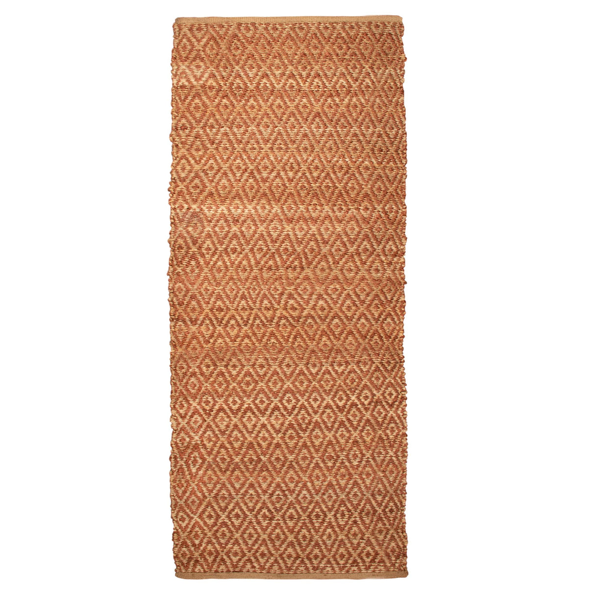 Superior Natural Jute Flatweave Diamond Reversible Black Area Rug