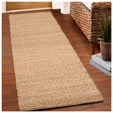 Superior Natural Jute Flatweave Diamond Reversible Black Area Rug