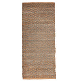 Superior Natural Jute Flatweave Diamond Reversible Black Area Rug
