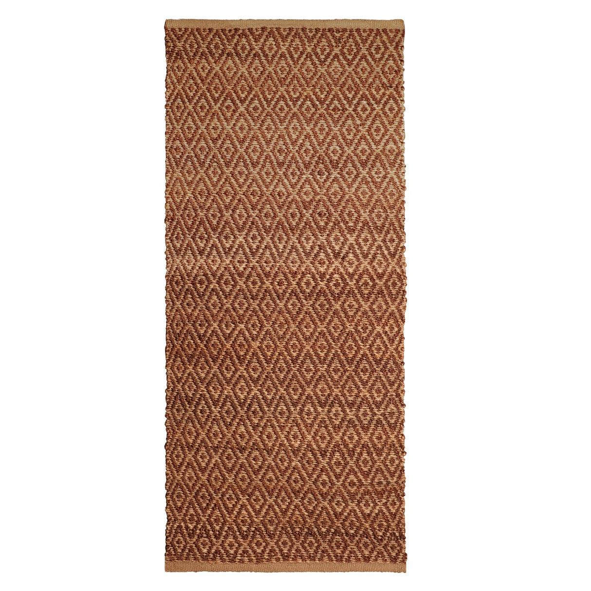 Superior Natural Jute Flatweave Diamond Reversible Black Area Rug