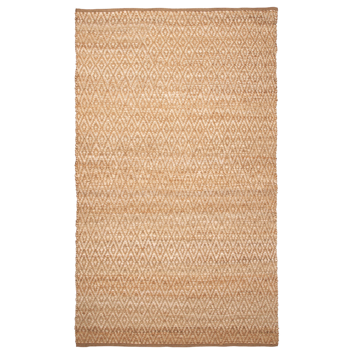 Superior Natural Jute Flatweave Diamond Reversible Black Area Rug