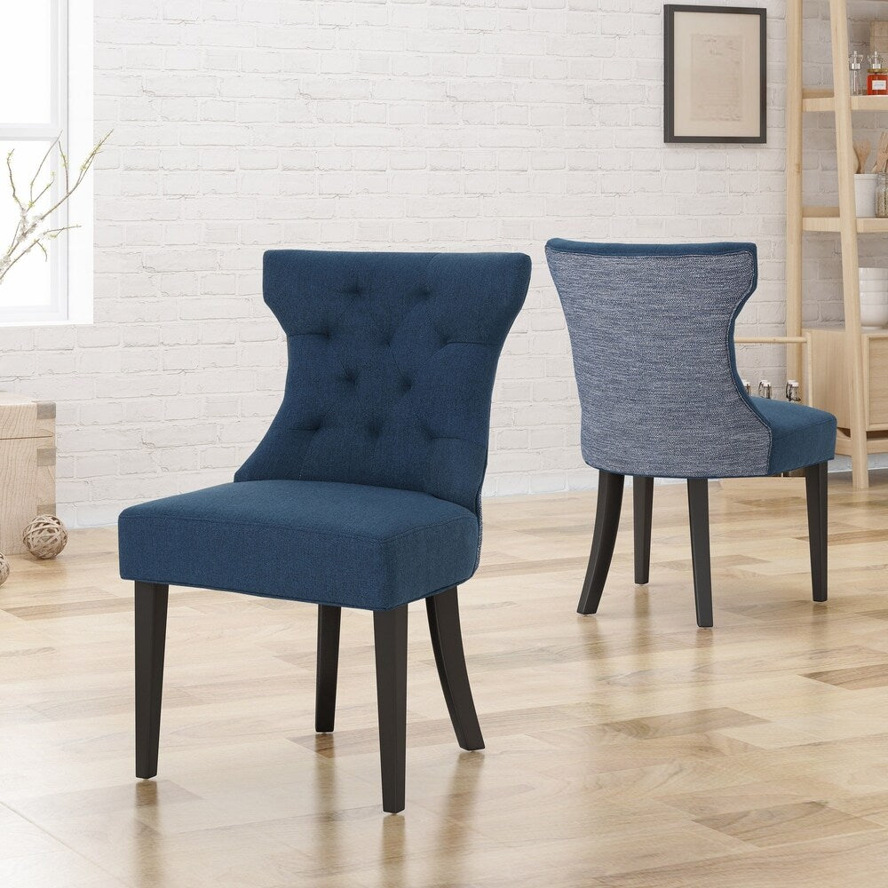 Mircea Traditional Two Toned Fabric Dining Chair by Christopher Knight Home